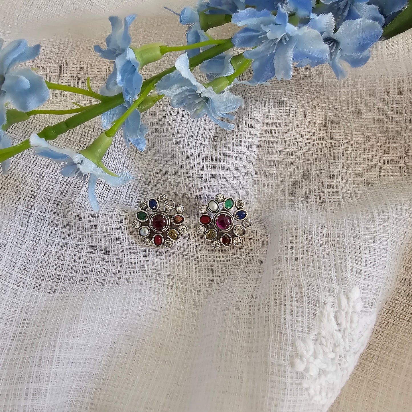 Silver 92.5 navratna studs
