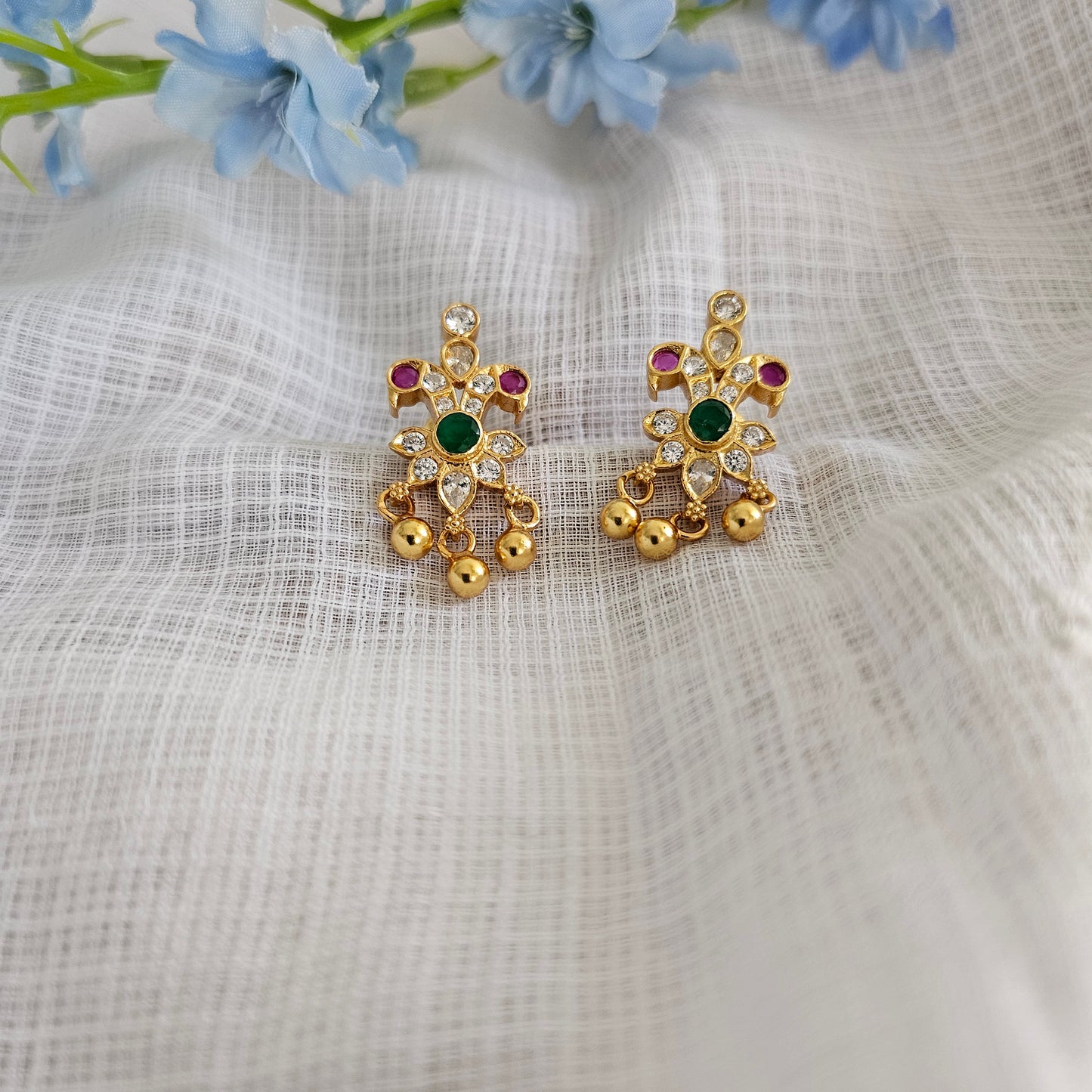 Silver 92.5 gold polish Kemp studs