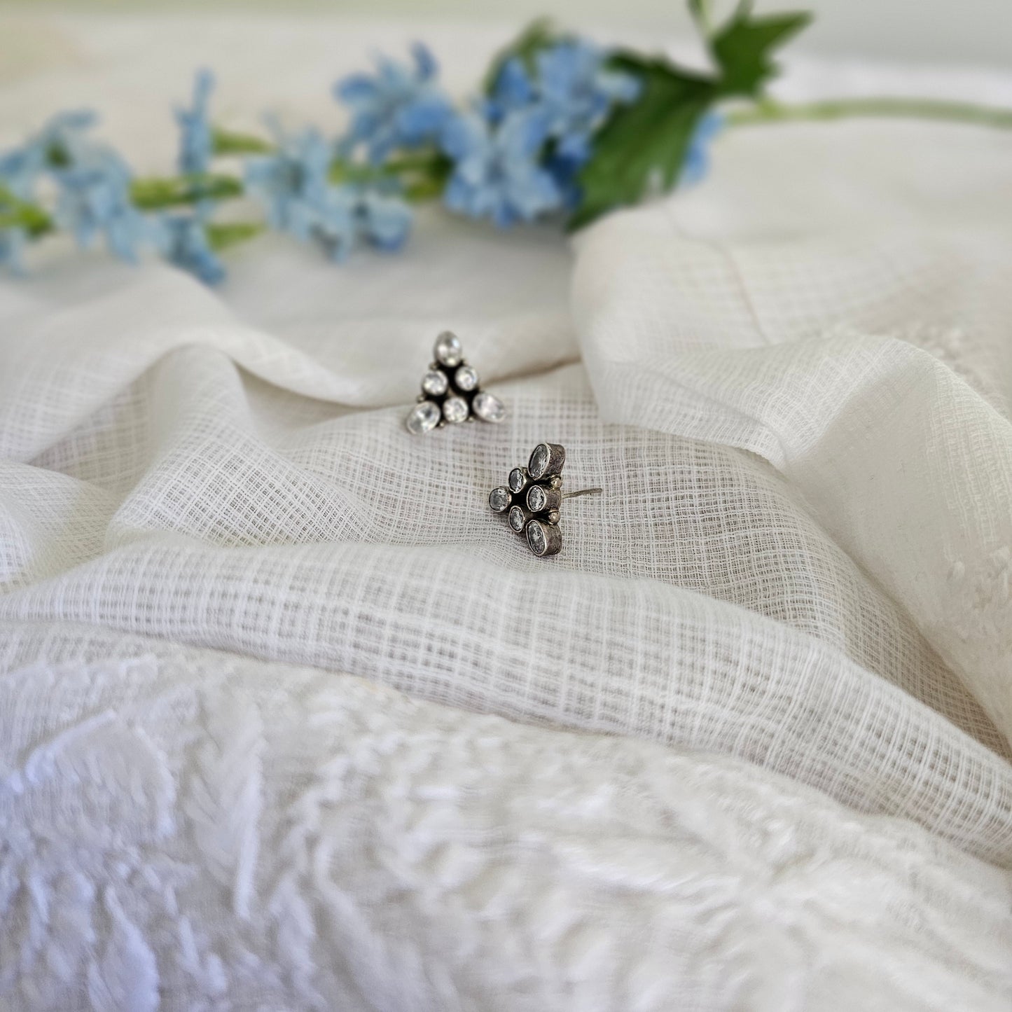 Silver 92.5 zircon stud