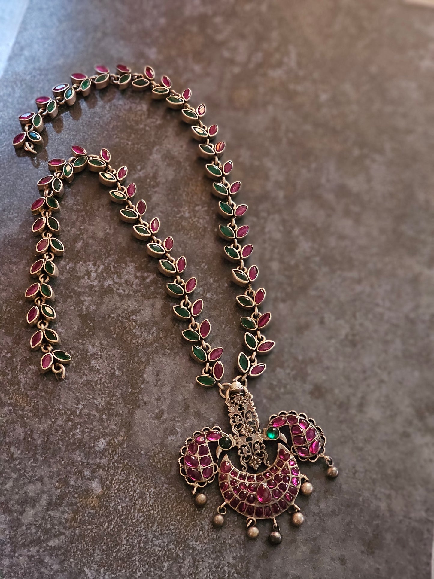 Ruby and emerald necklace