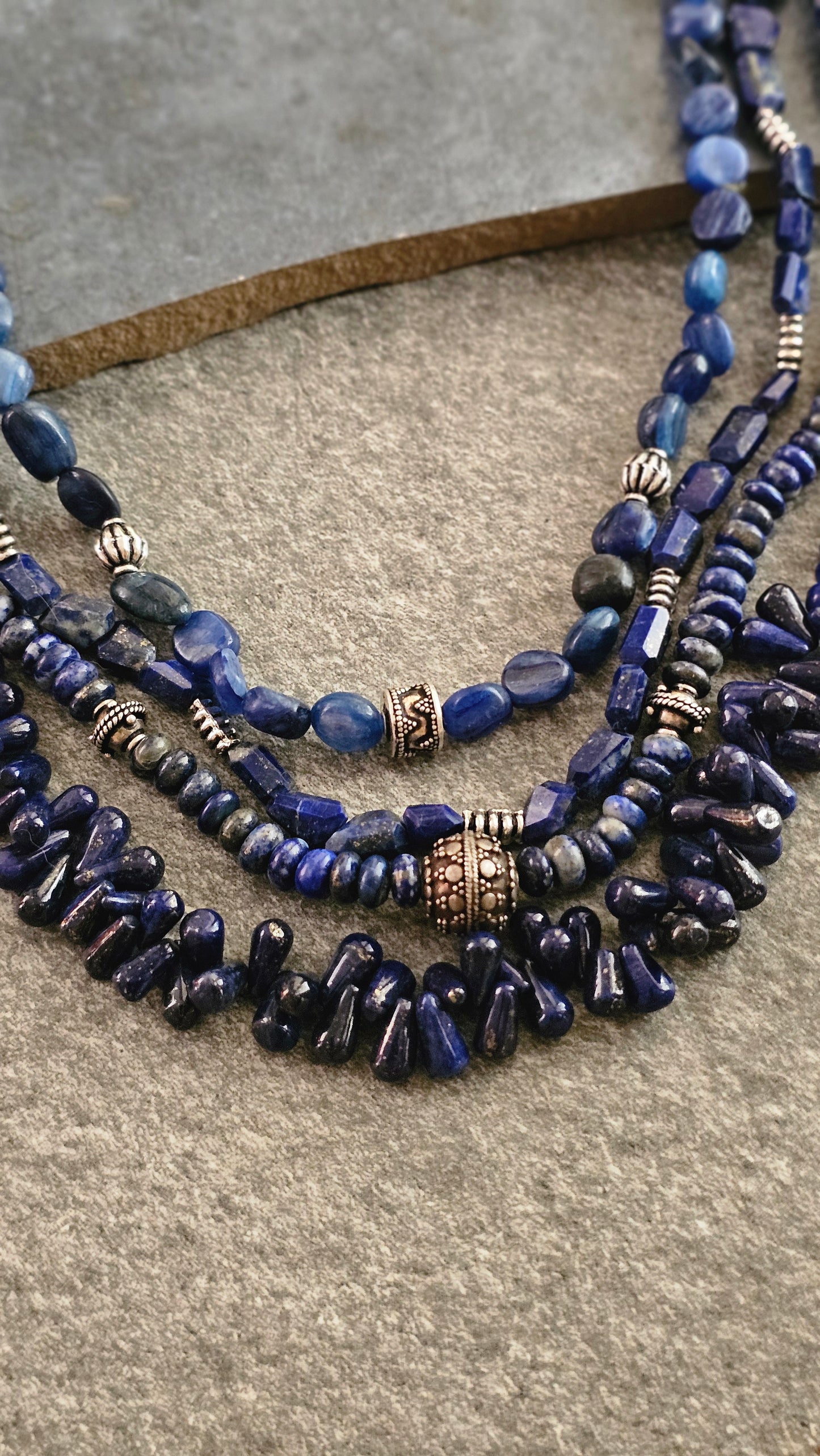 Neelambara | Layered Lapis & Sodalite Statement Necklace