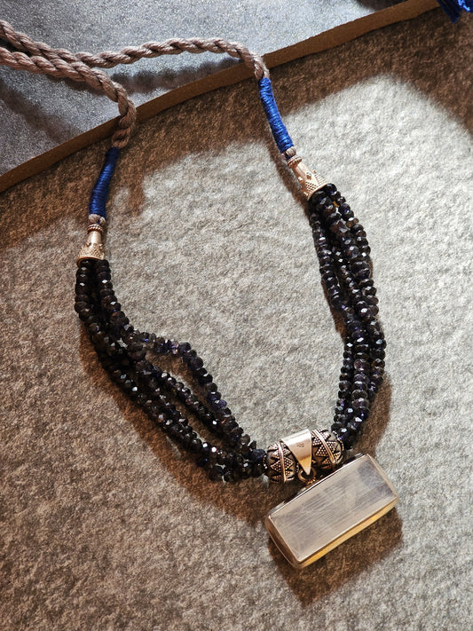 Moonstone iolite necklace