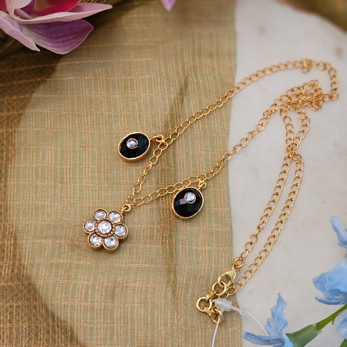 Silver 92.5 moissanite pendant charm necklace