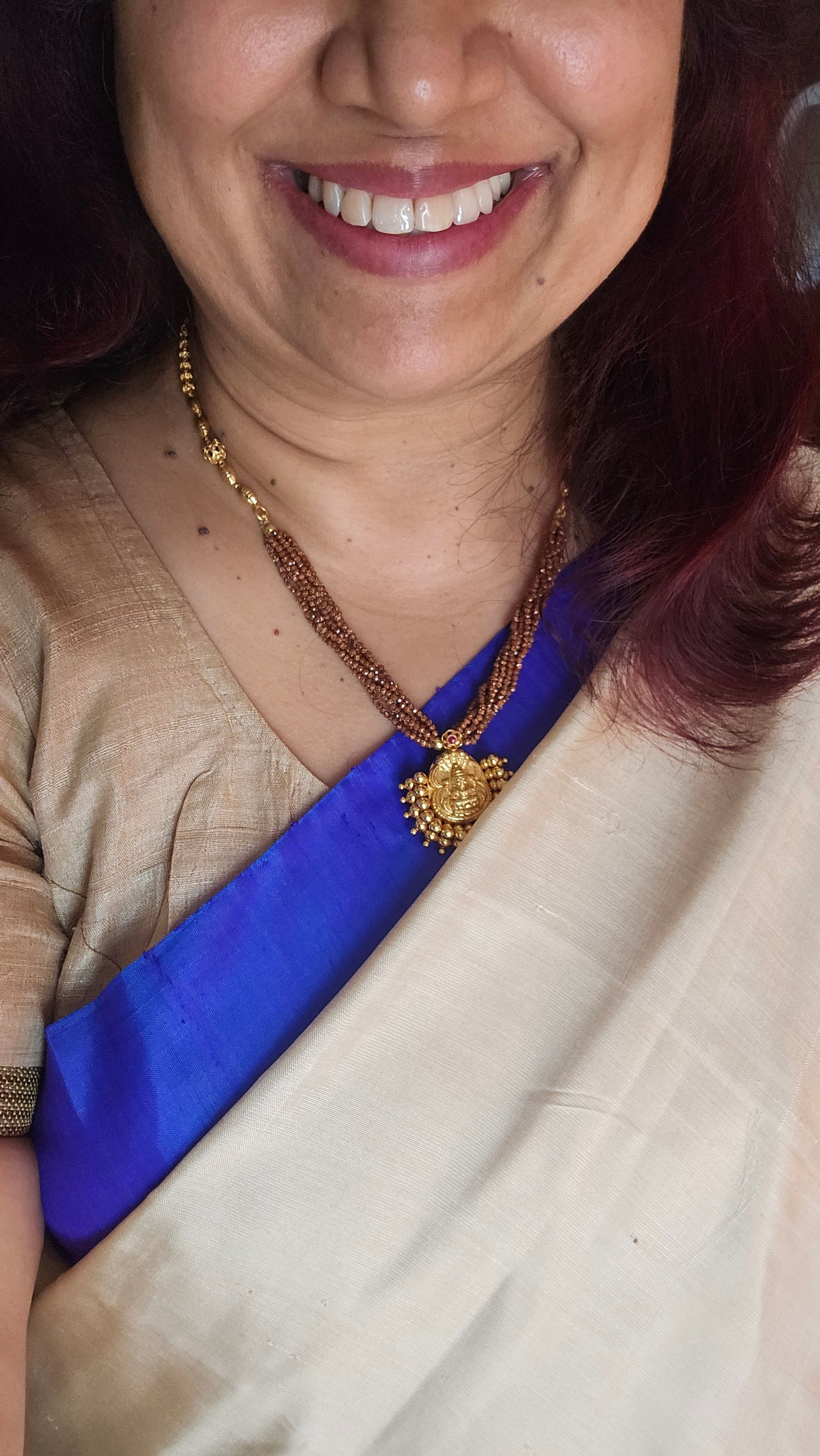 Lakshmi Nagru | Repurposed Vintage Hair Ornament with Sandstone & 92.5 Silver Gold Polish Chain