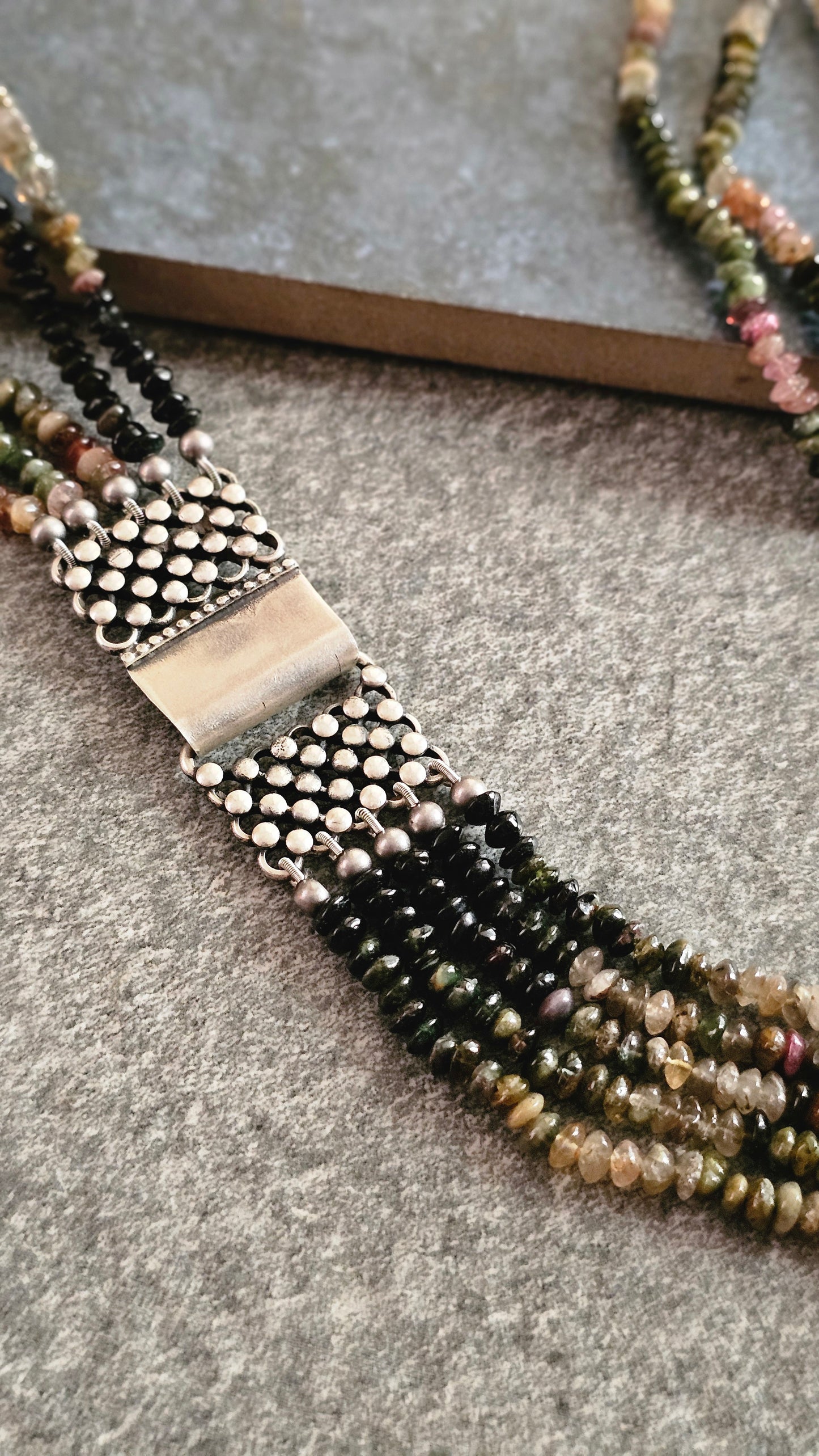 Rajasi — Multi Tourmaline & Silver Necklace