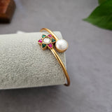 92.5 Silver gold polish Kundan Cuff