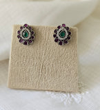 92.5 Silver studs with red and green kempu