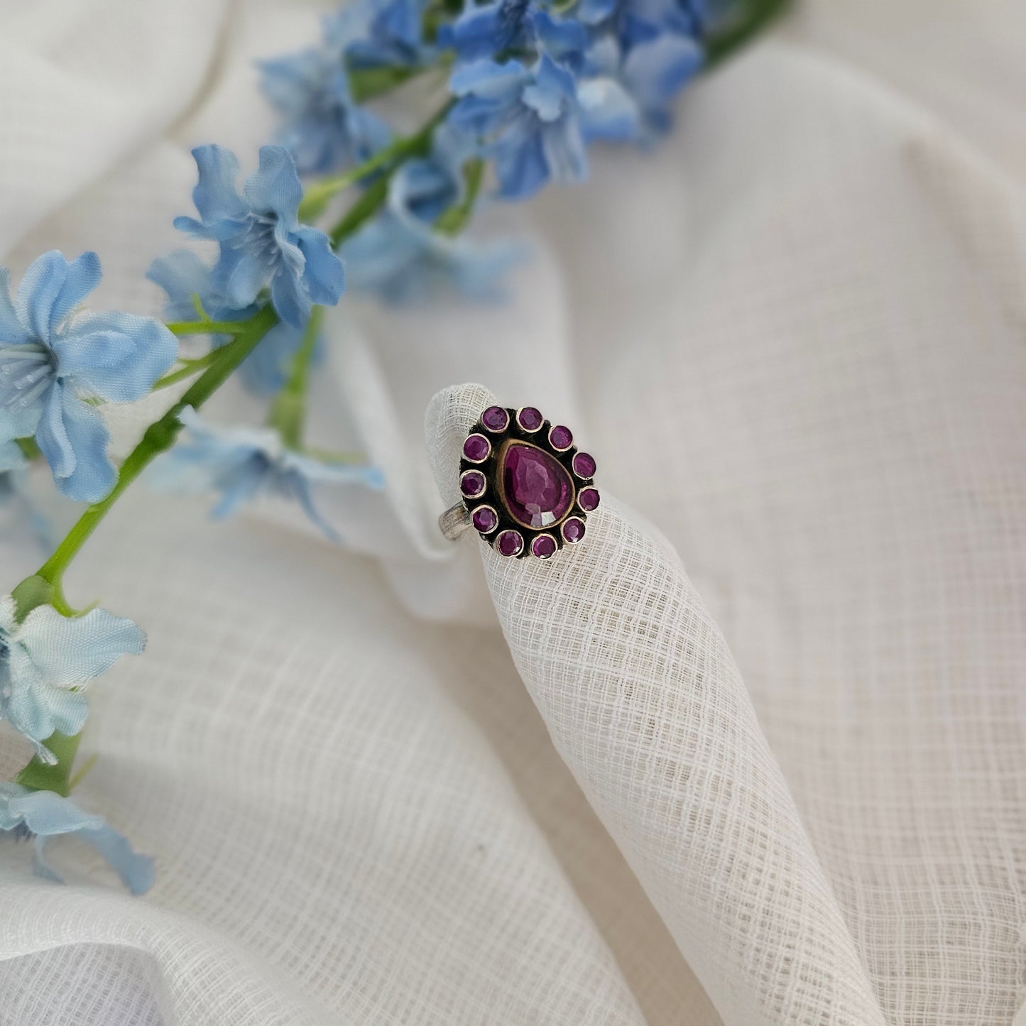 Silver 92.5 Ruby ring