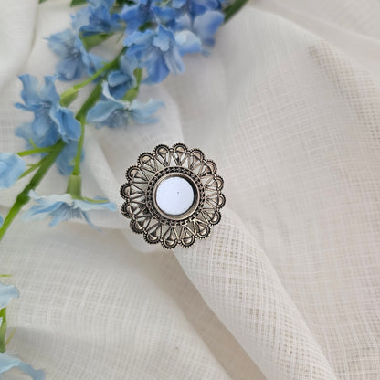 Silver 92.5 mirror ring