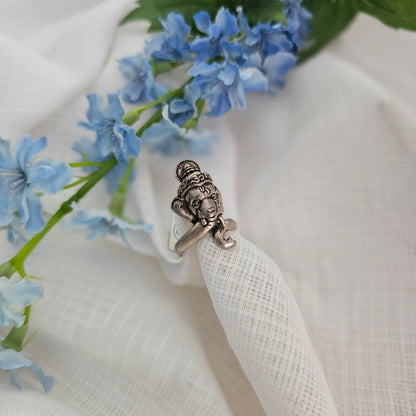 Silver 92.5 Ganesha ring