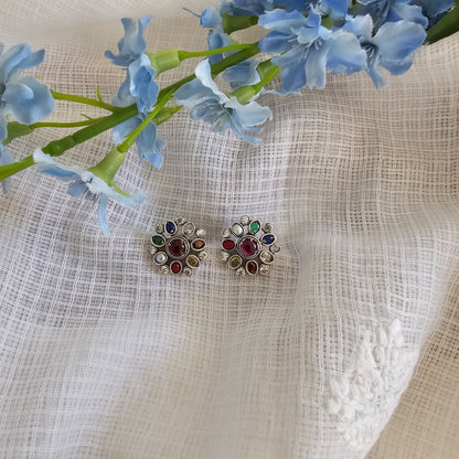 Silver 92.5 navratna studs