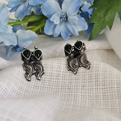 Silver 92.5 kemp Kolhapur fish stud