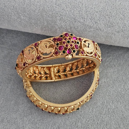 Silver 92.5 gold polish Kemp nakash open kada