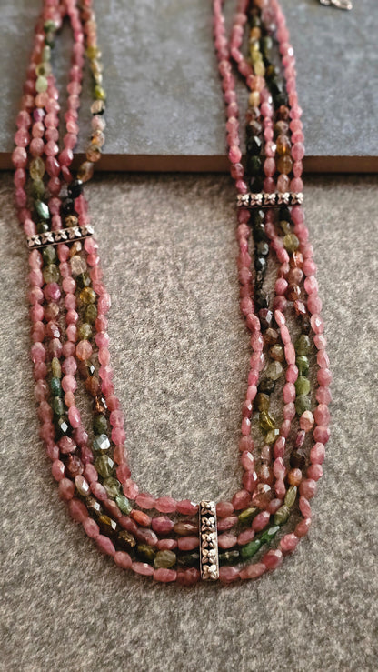 Rangrekha — Pink & Multi Tourmaline Raani Haar