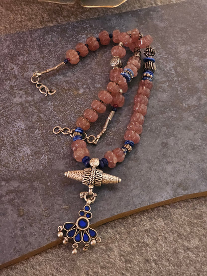 Jade strawberry necklace