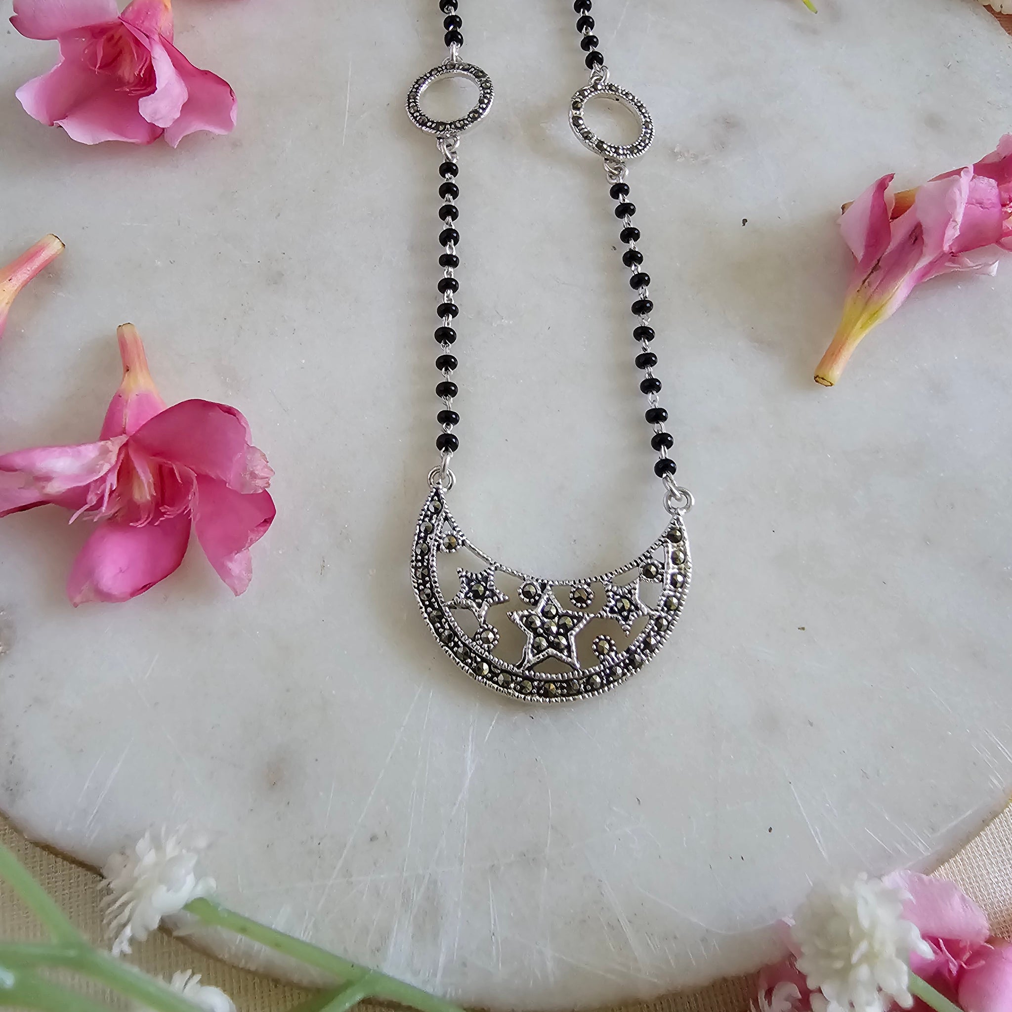 Silver 92.5 Marcasite Mangalsutra