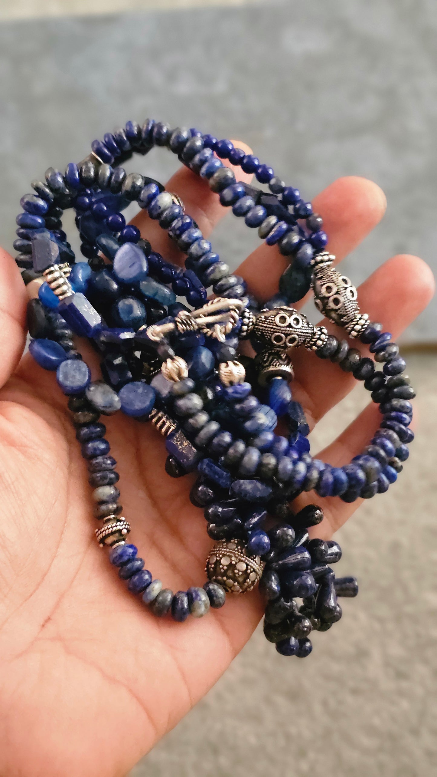 Neelambara | Layered Lapis & Sodalite Statement Necklace