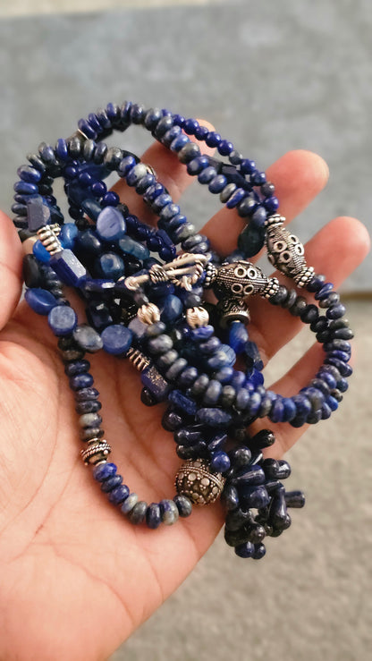 Neelambara | Layered Lapis & Sodalite Statement Necklace