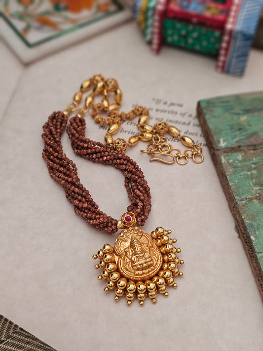 Lakshmi Nagru | Repurposed Vintage Hair Ornament with Sandstone & 92.5 Silver Gold Polish Chain