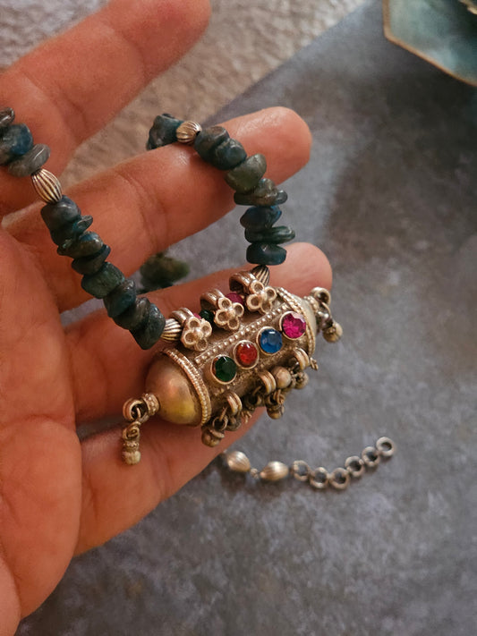 Apatite rough uncut gemstone necklace