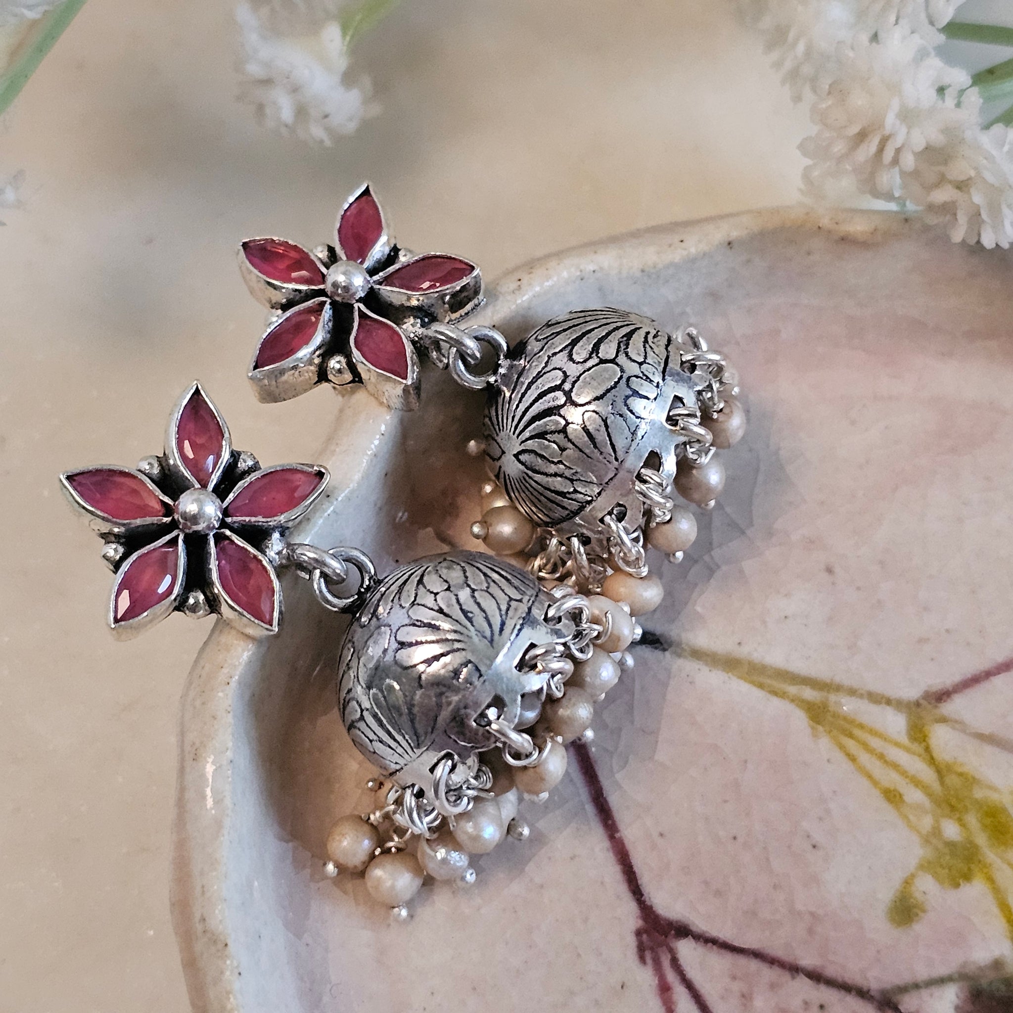 Silver 92.5 jhumkas