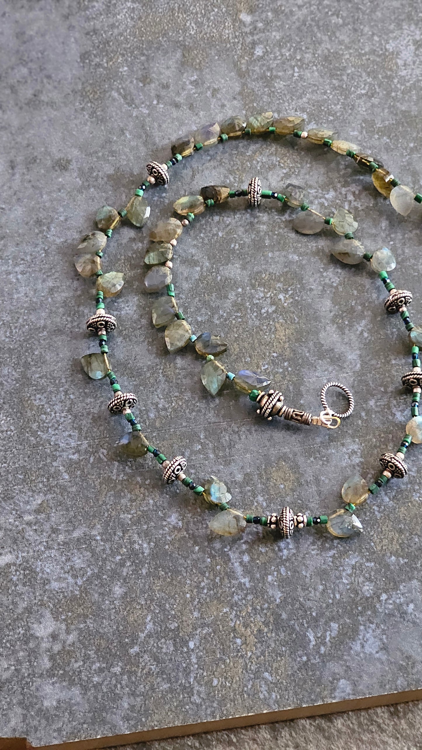 Fire Labradorite necklace