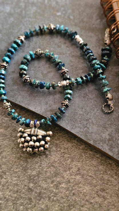 Turquoise Tribal pendant necklace