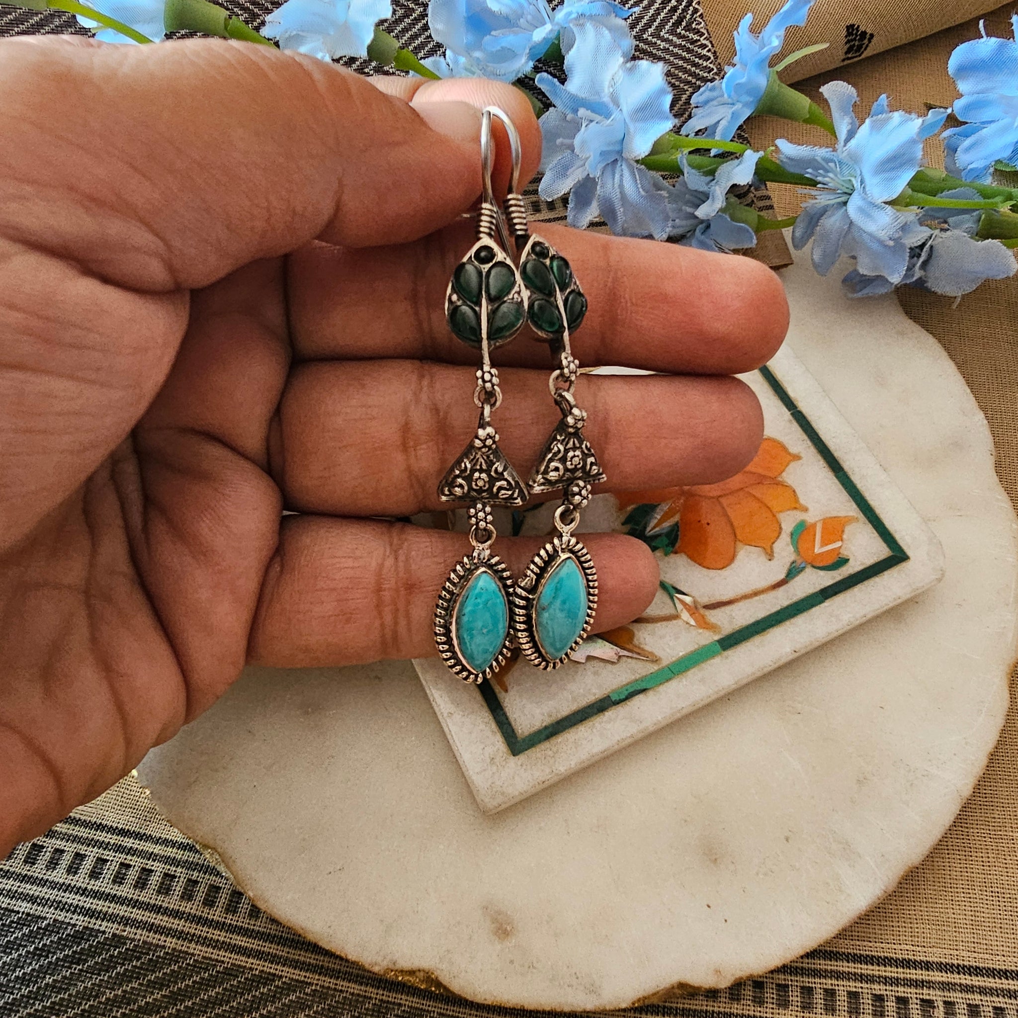 Silver 92.5 fusion earrings