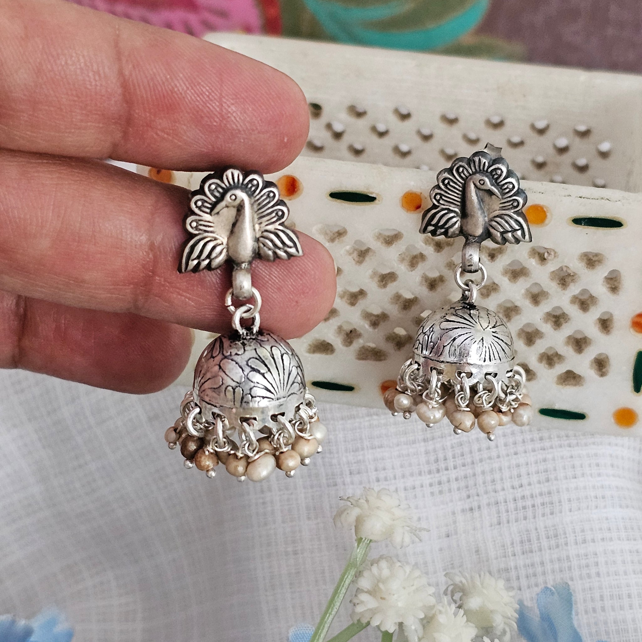 Silver 92.5 jhumkas