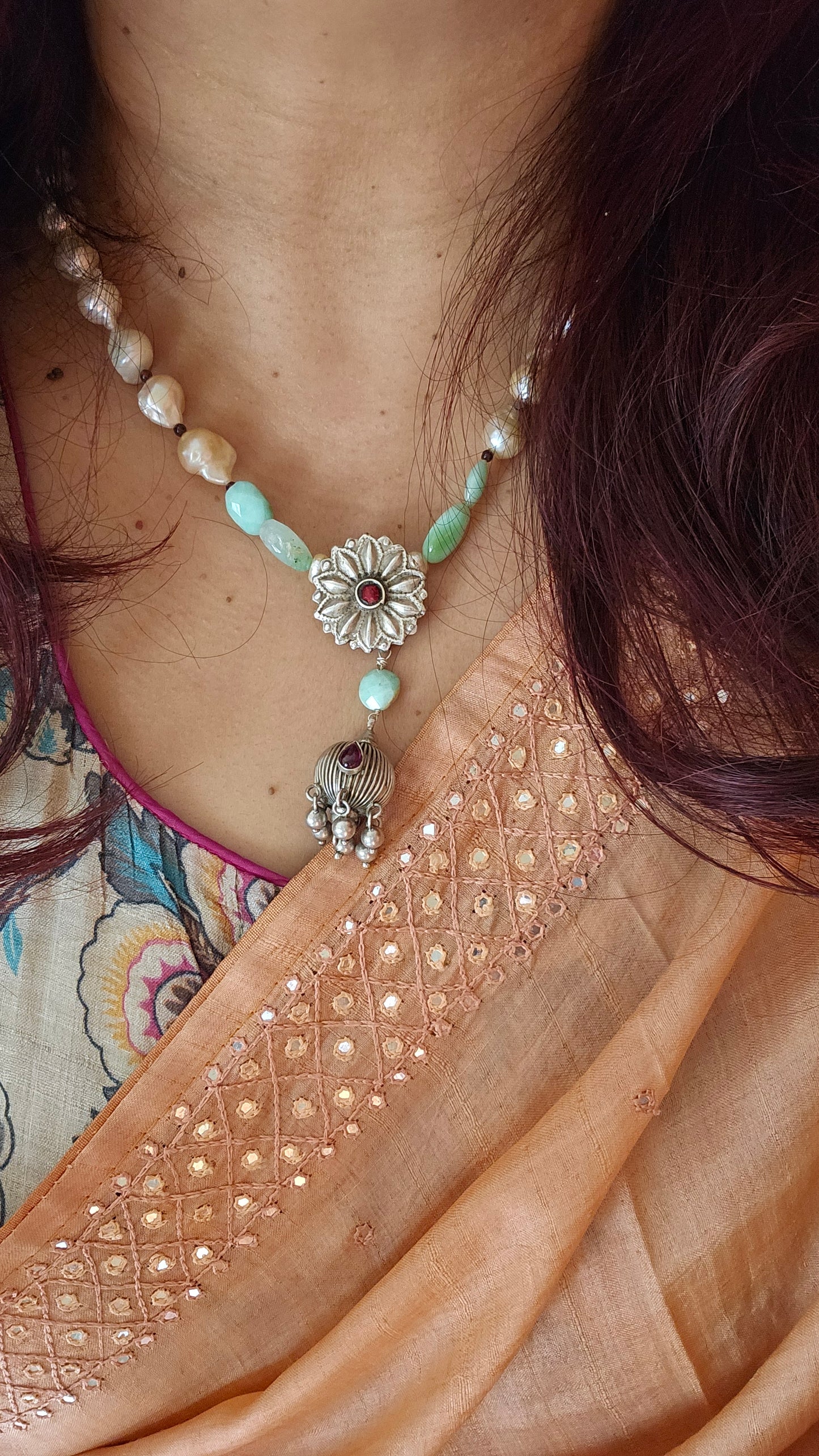 Fresh water Baroque pearls necklace