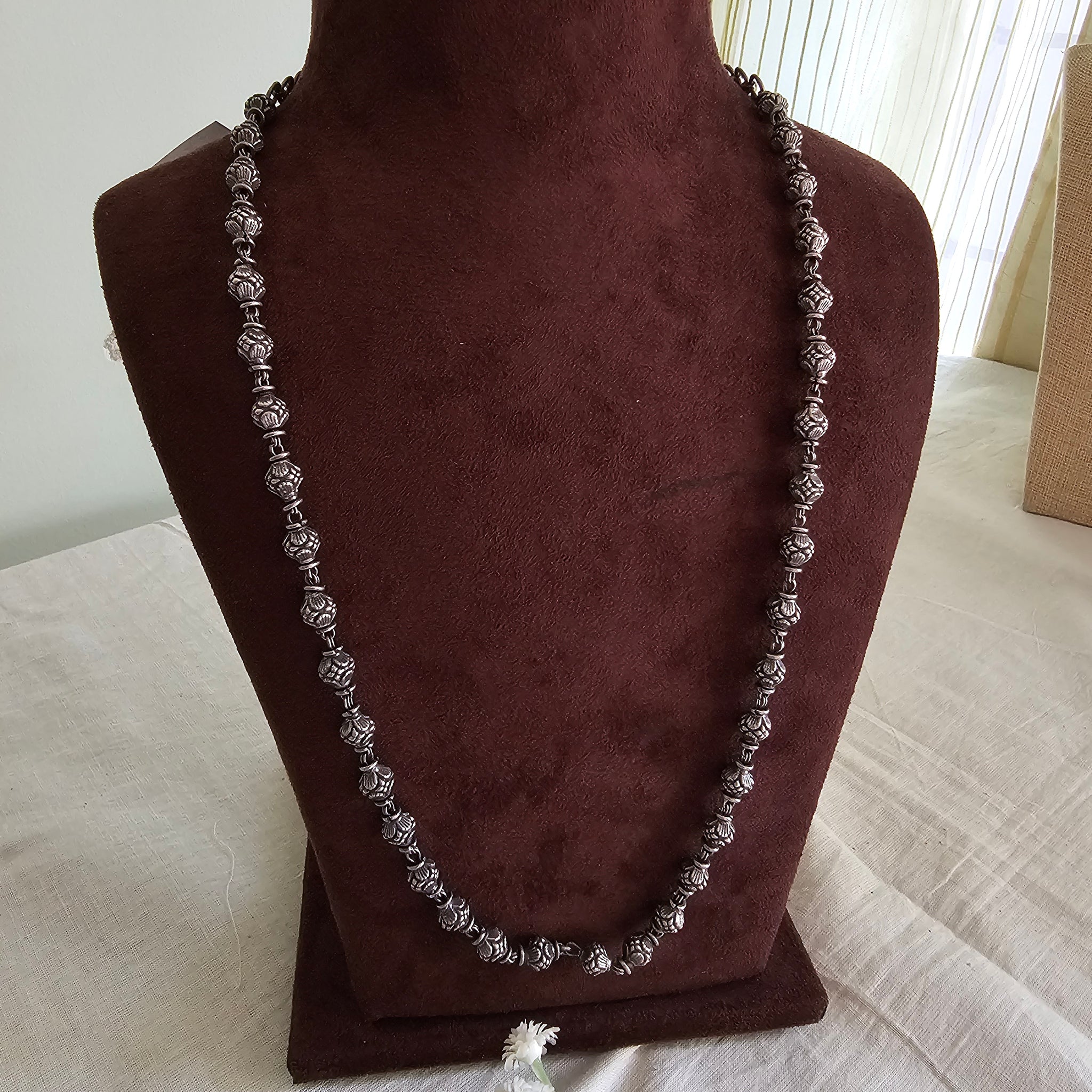 Silver 92.5 beaded mala