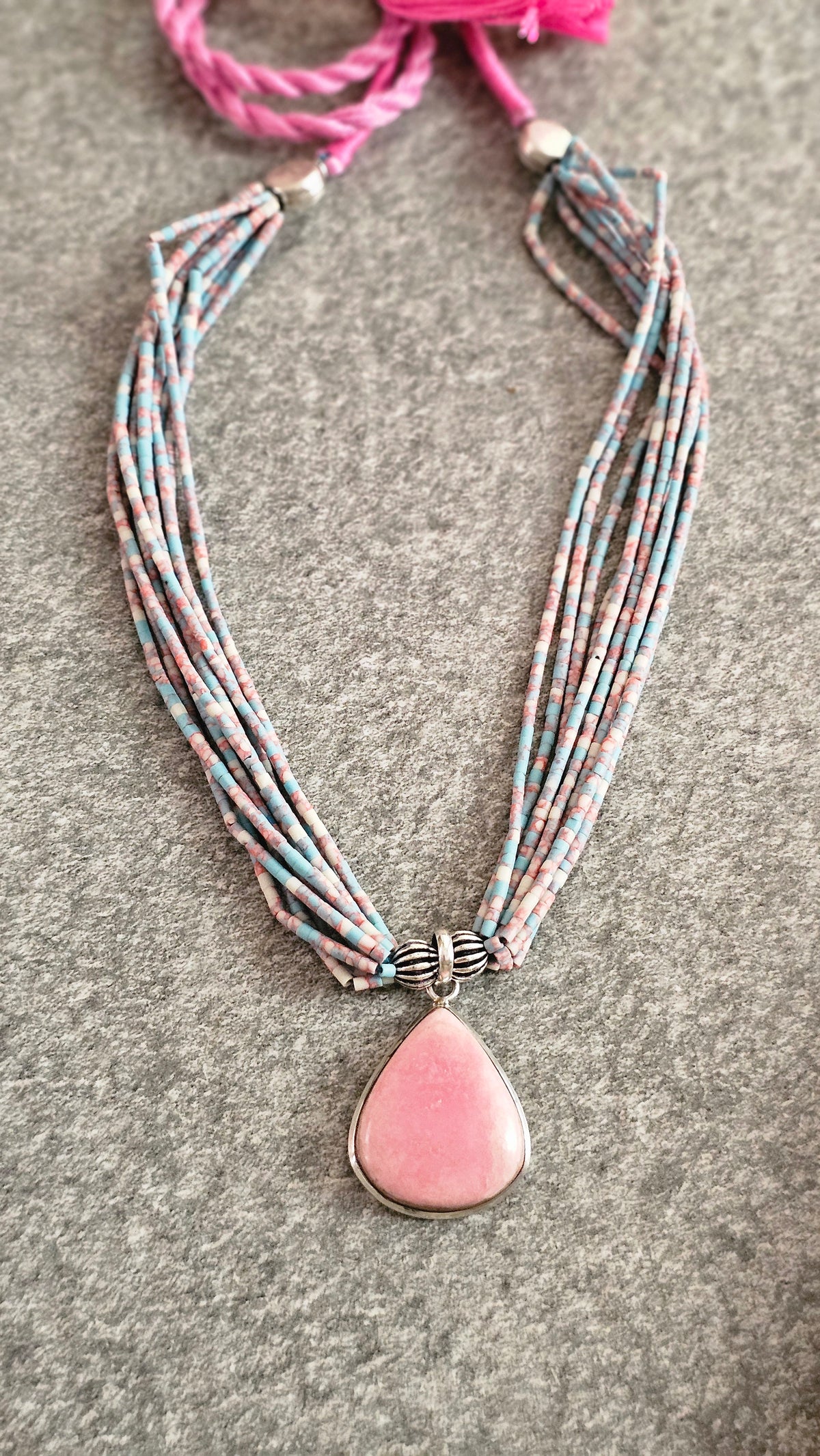 Afghani Beads & Rhodochrosite Necklace