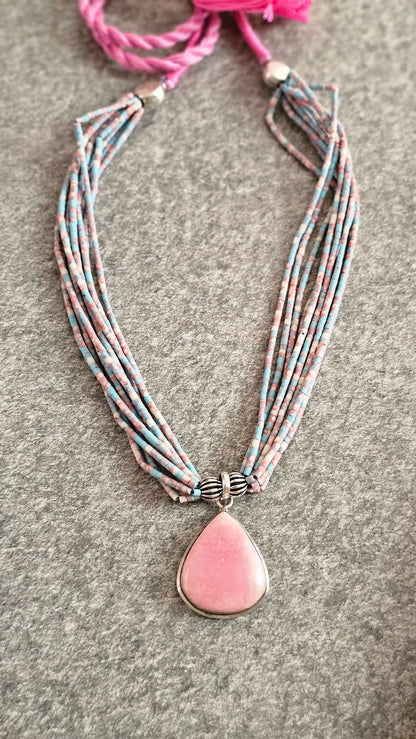 Afghani Beads & Rhodochrosite Necklace