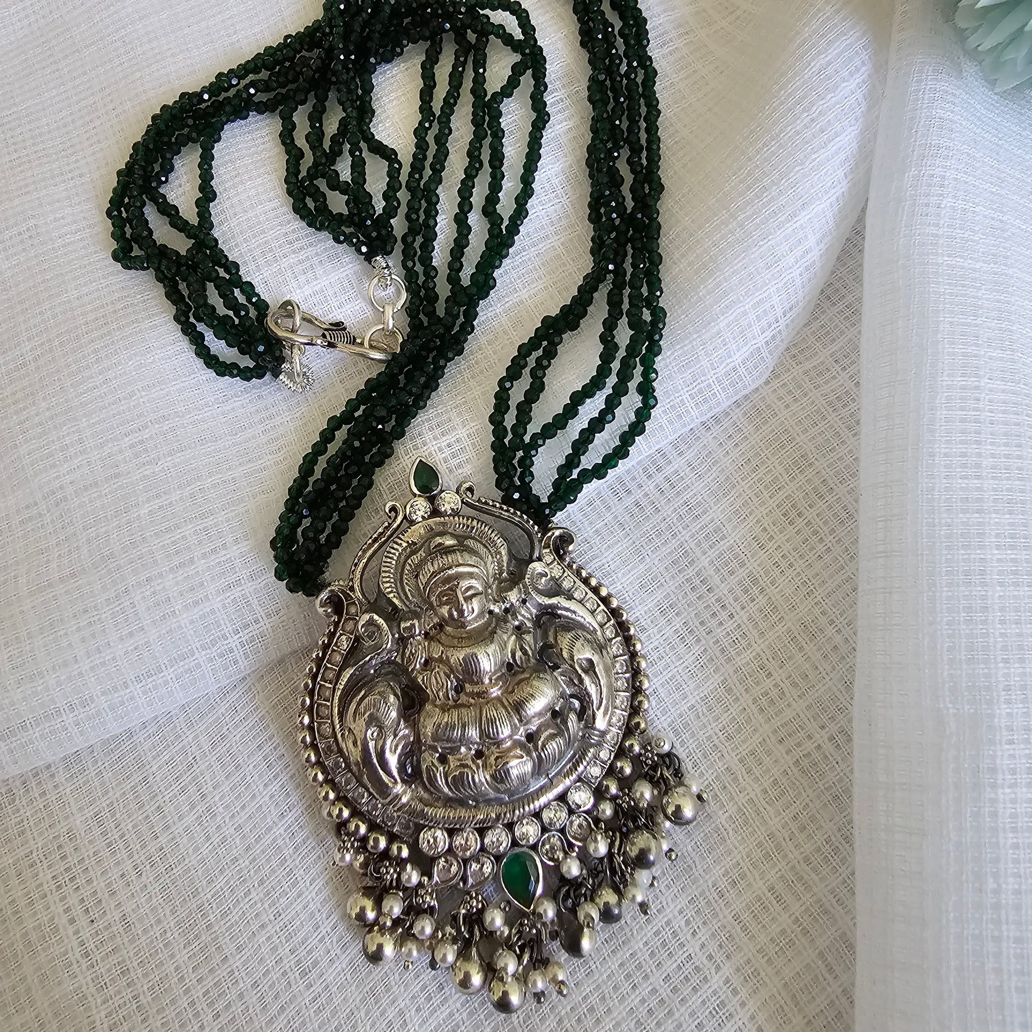 925 handcrafted Lakshmi ammavaru pendant necklace