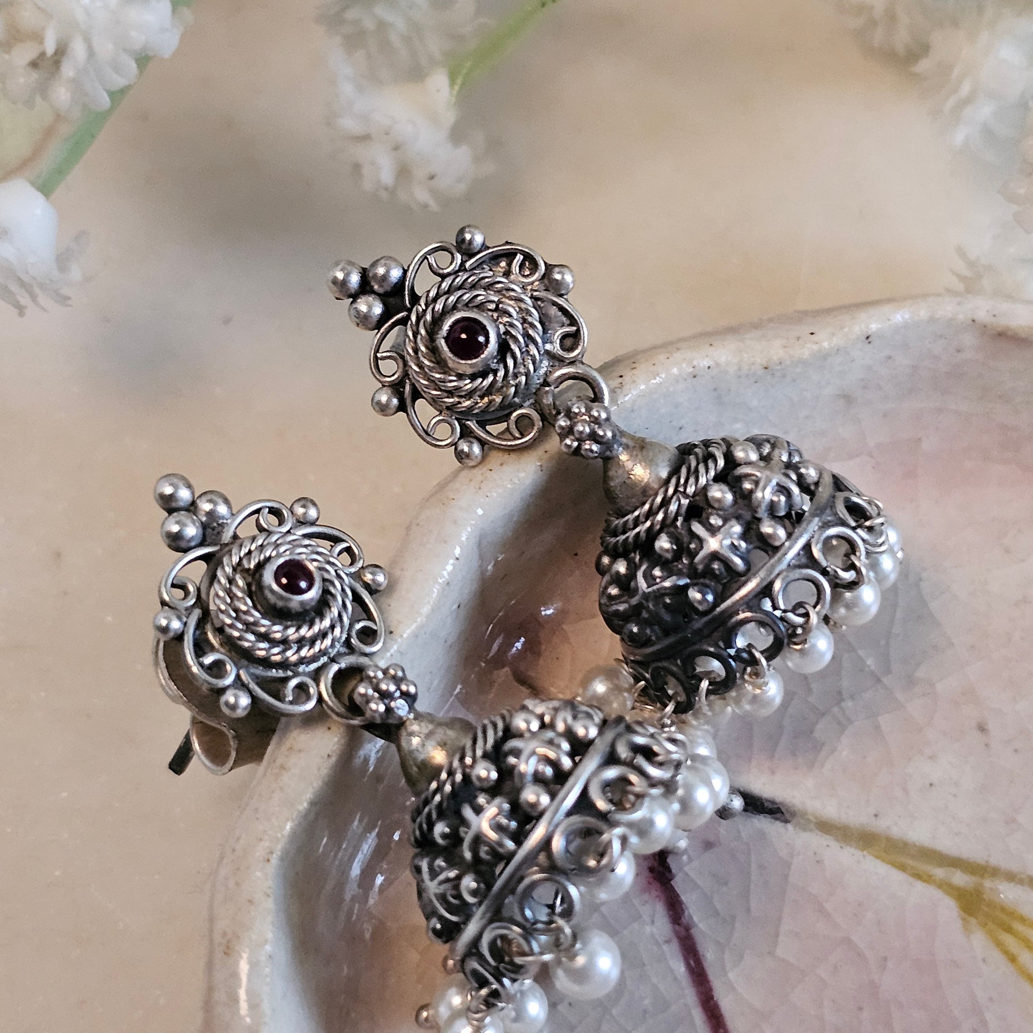 Silver 92.5 jhumkas