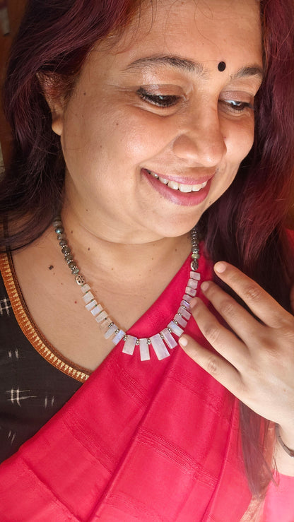 Oddly Enough — Rainbow Moonstone & Labradorite Necklace