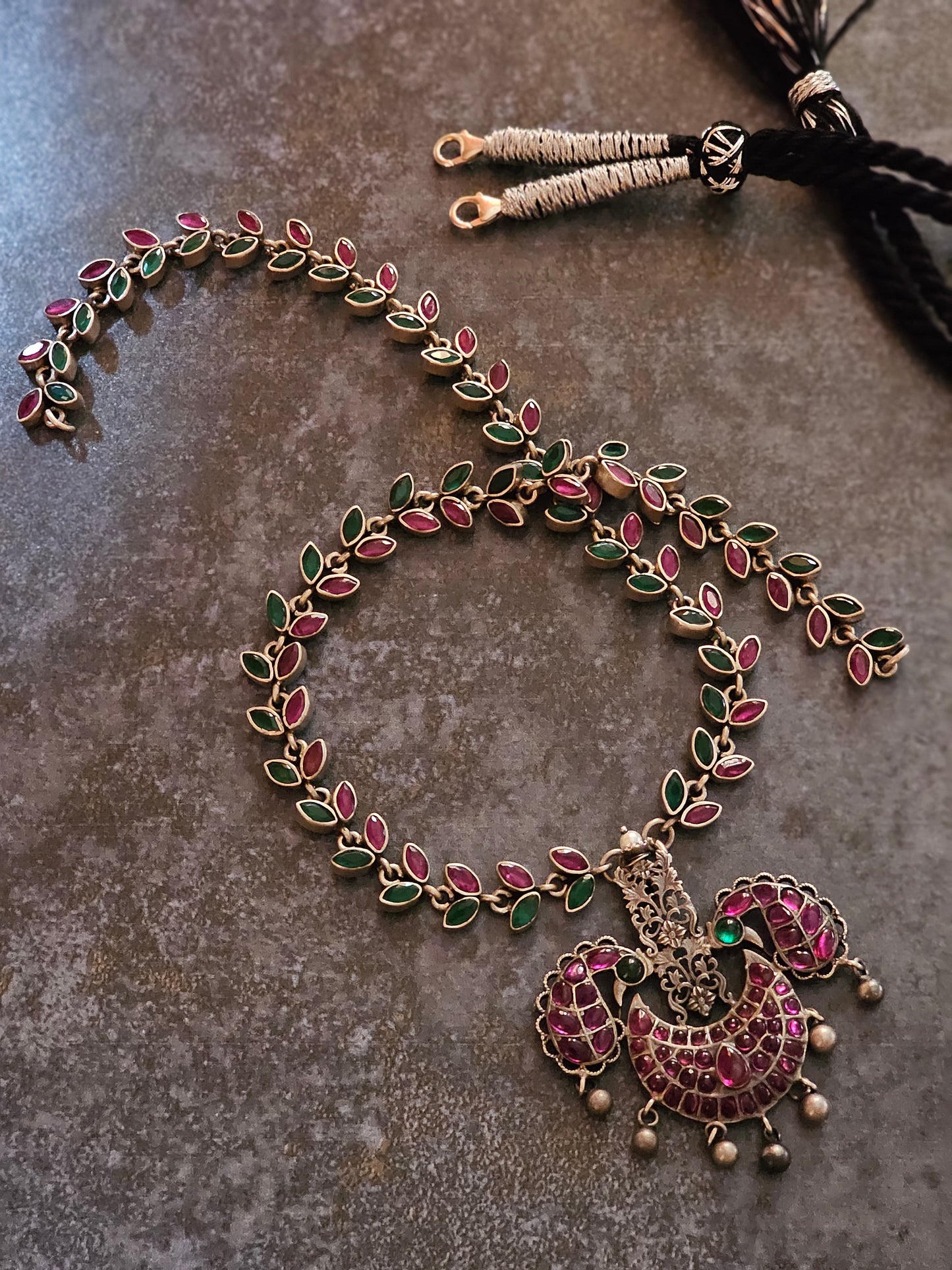 Ruby and emerald necklace