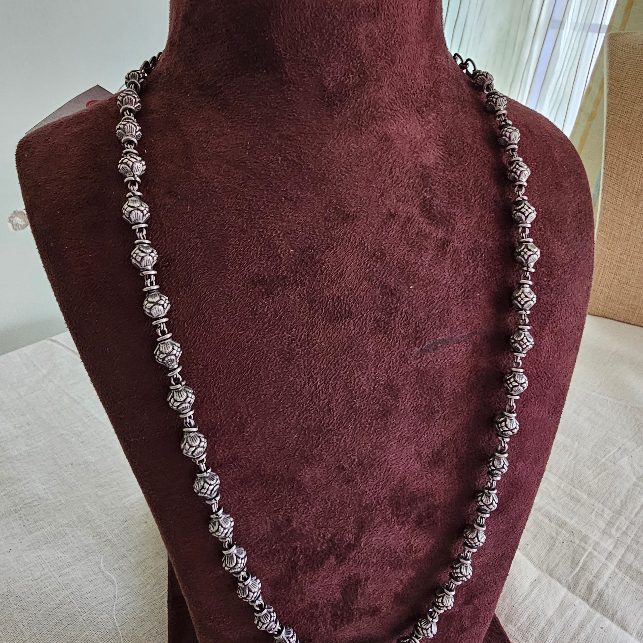 Silver 92.5 beaded mala