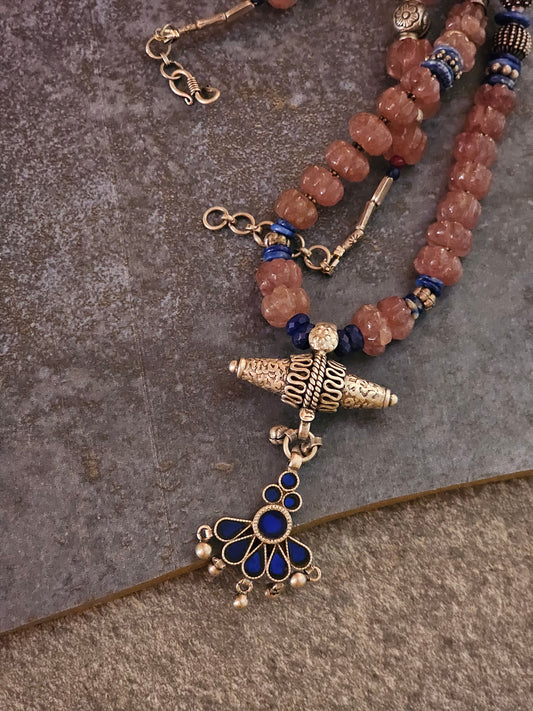 Jade strawberry necklace