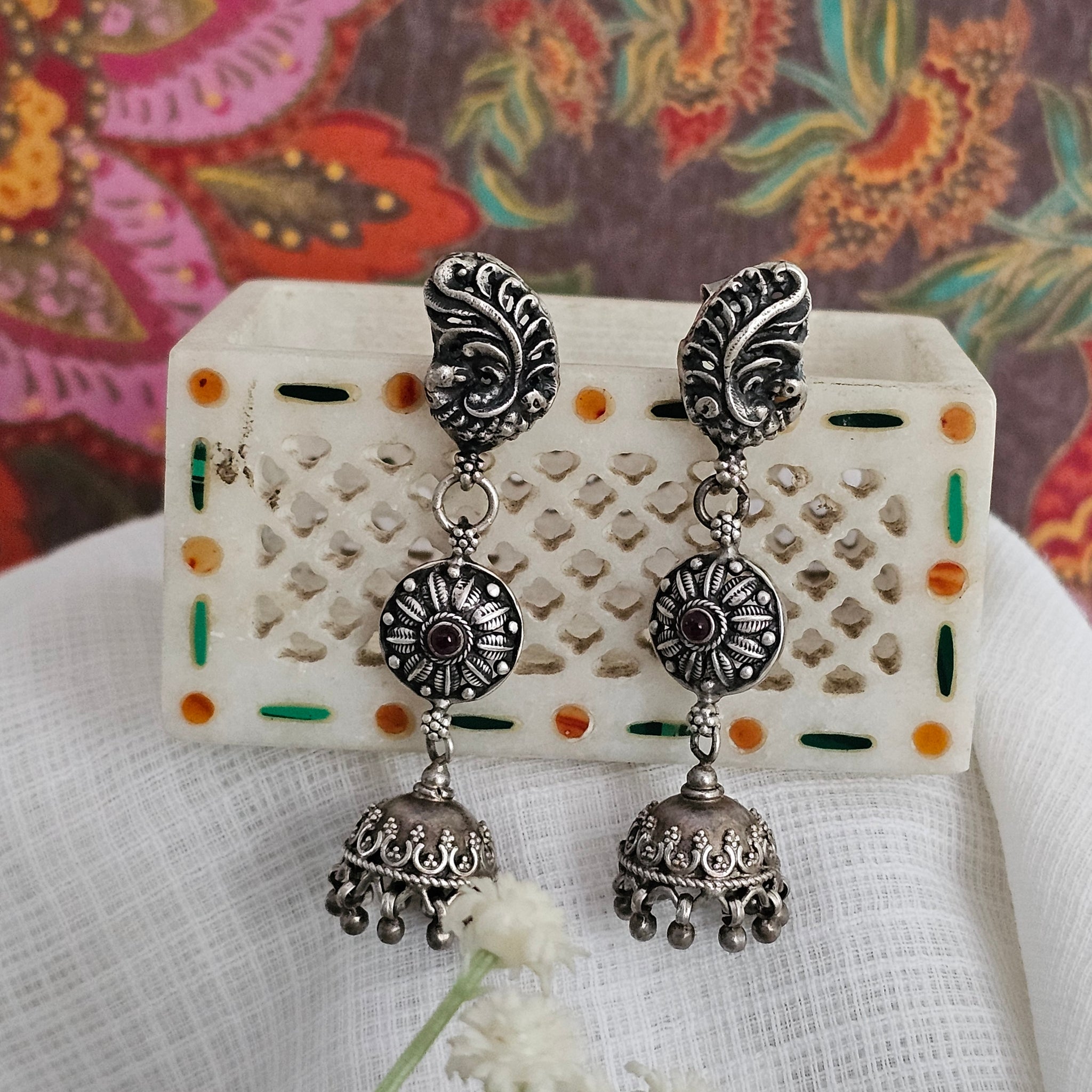 Silver 92.5 nakash jhumkas