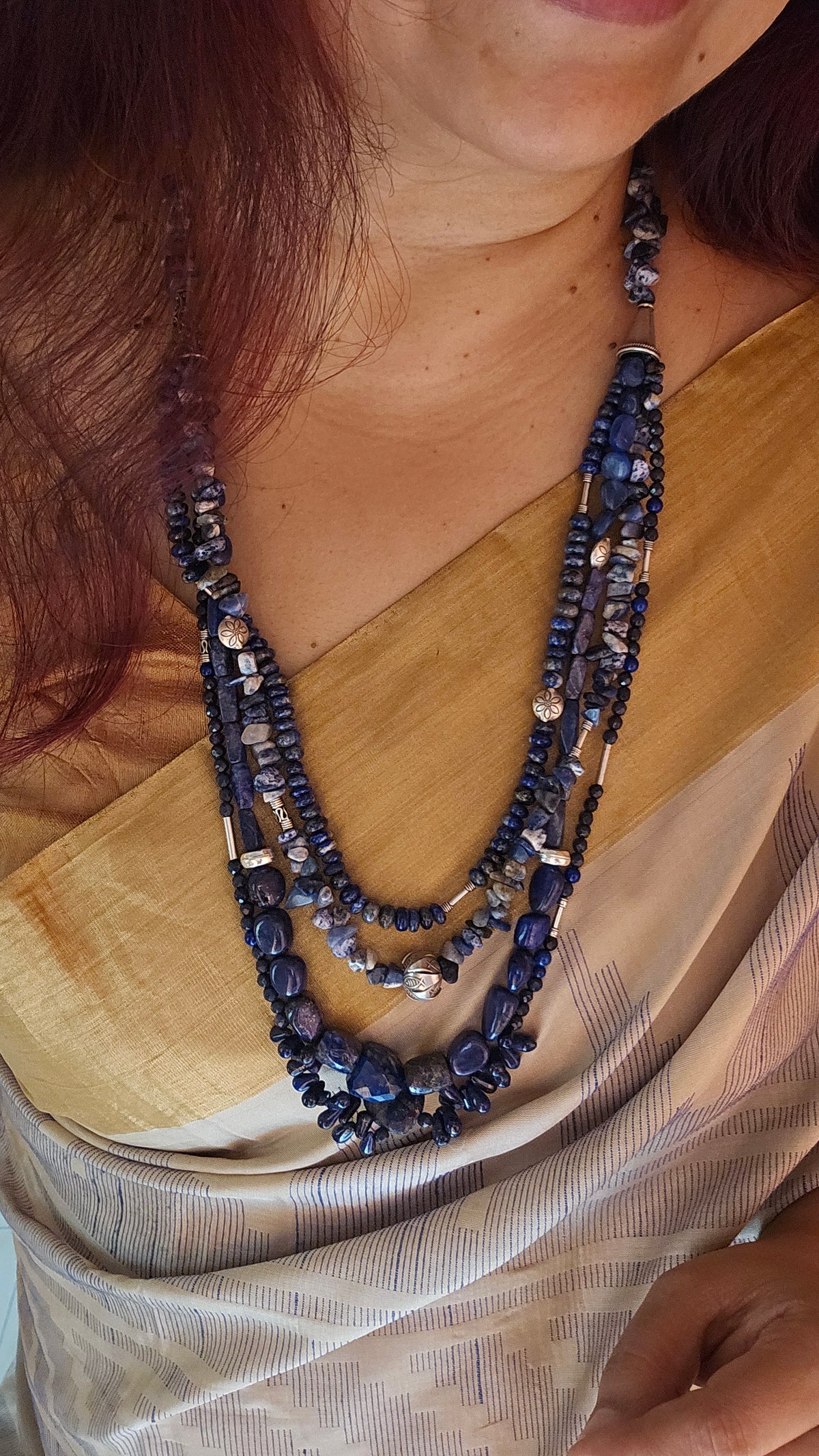 NEELRAAG | Sodalite, Lapis Lazuli & Silver Necklace