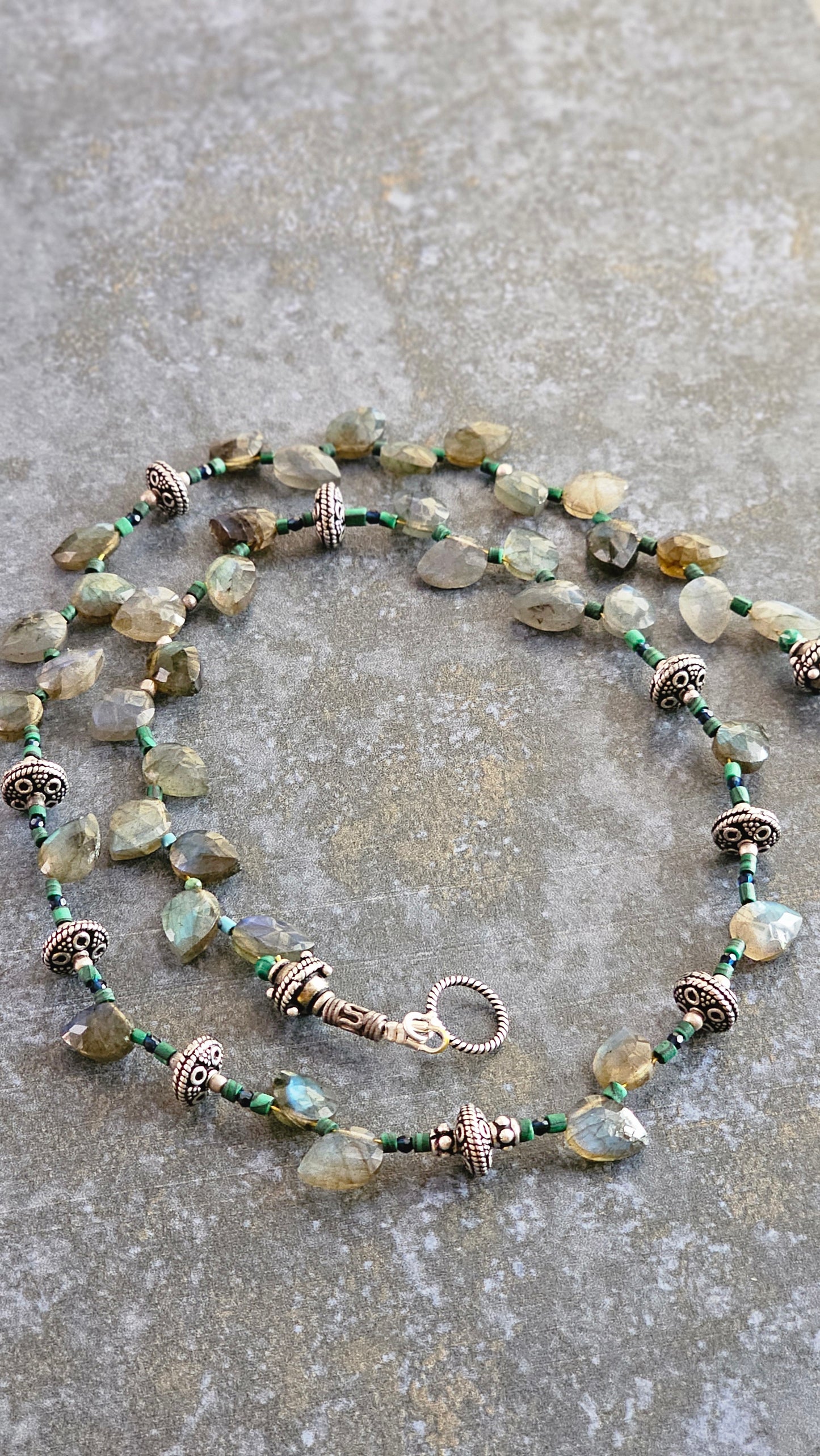 Fire Labradorite necklace