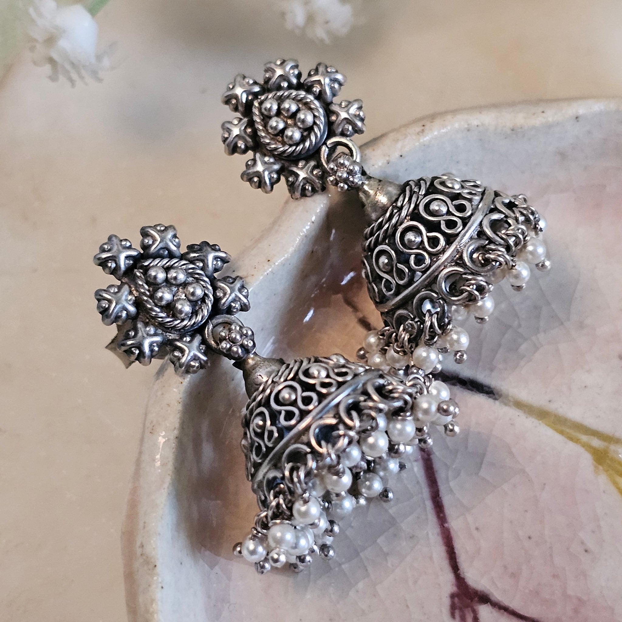 Silver 92.5 jhumkas