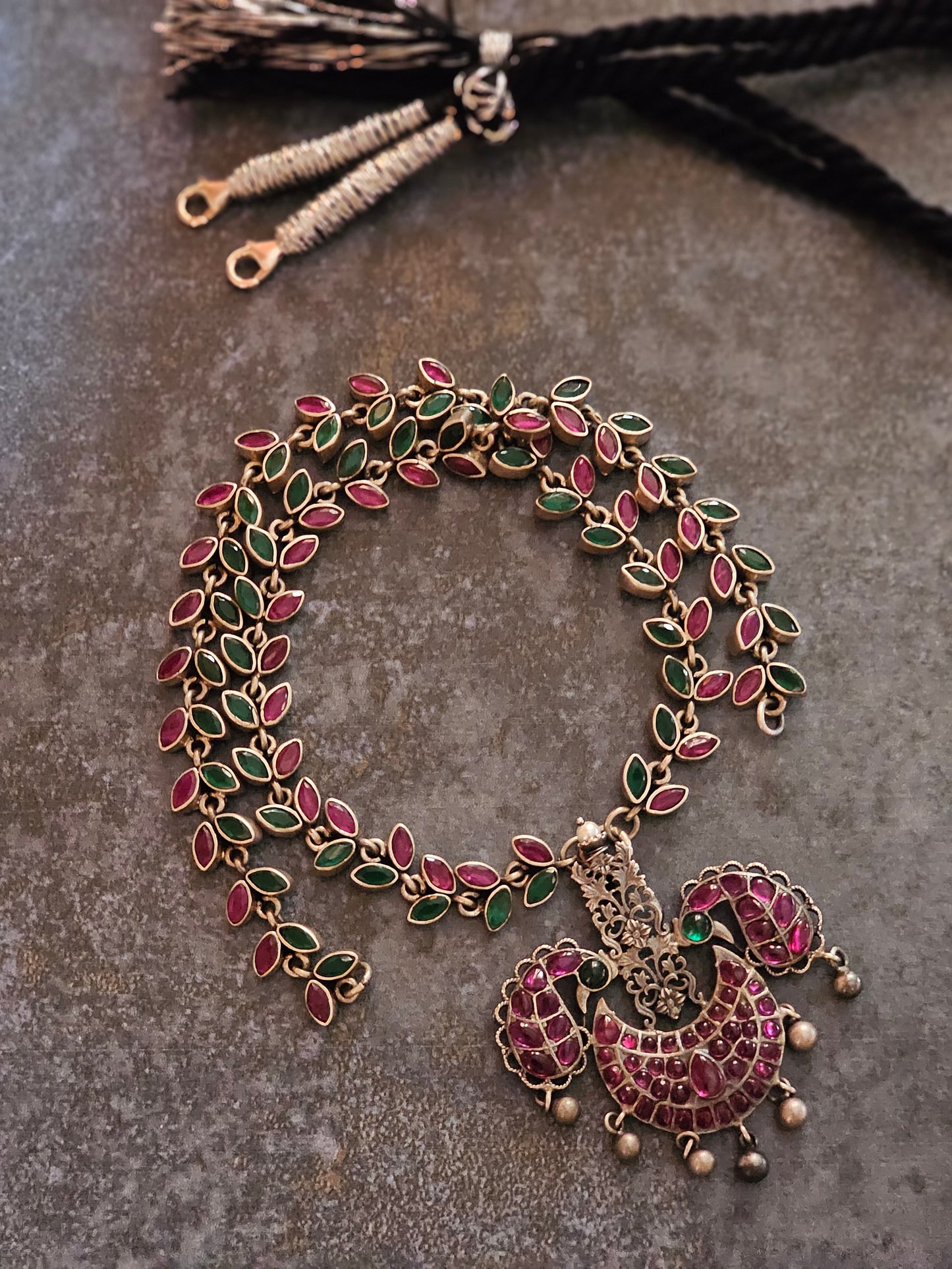 Ruby and emerald necklace
