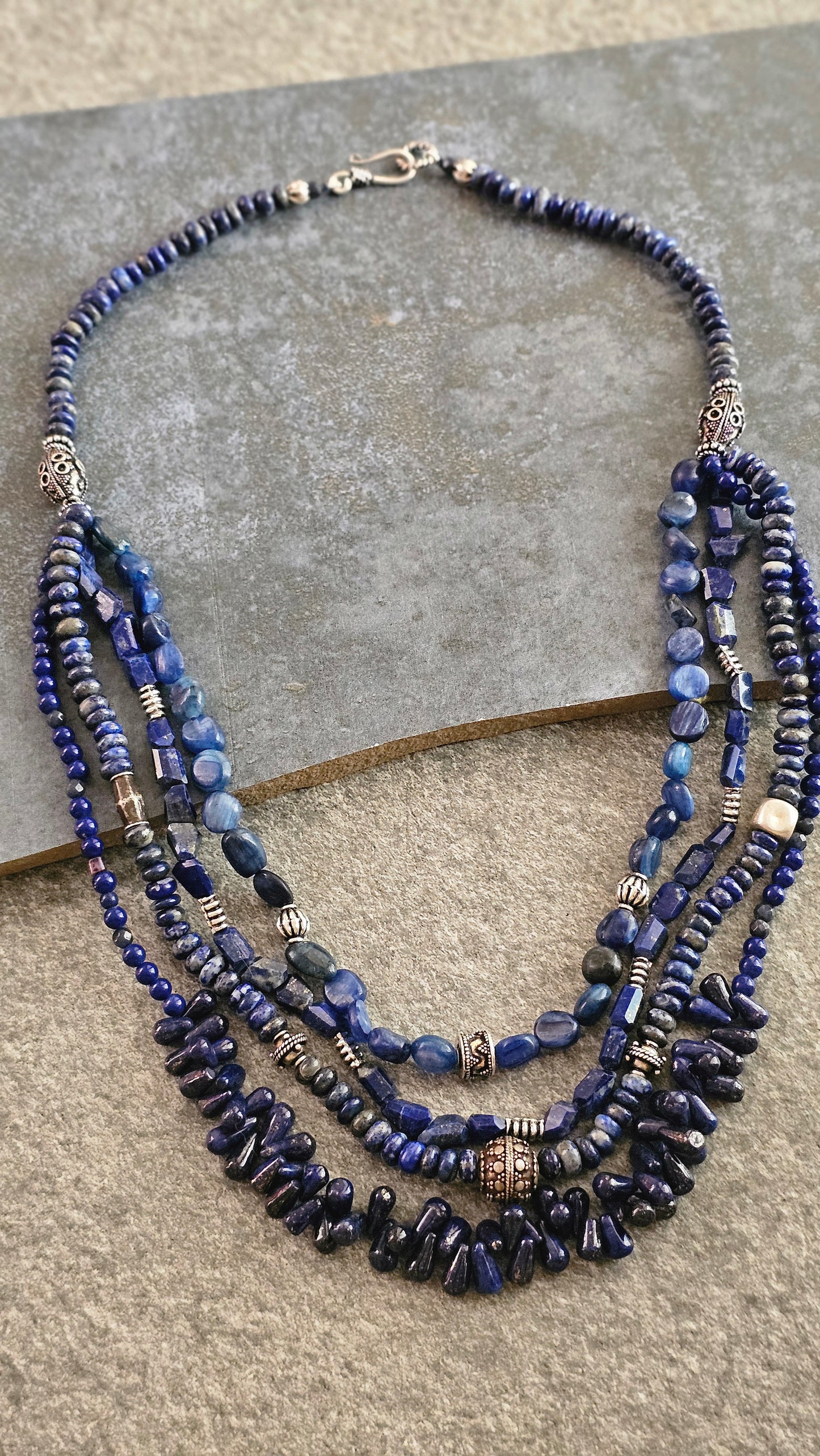 Neelambara | Layered Lapis & Sodalite Statement Necklace