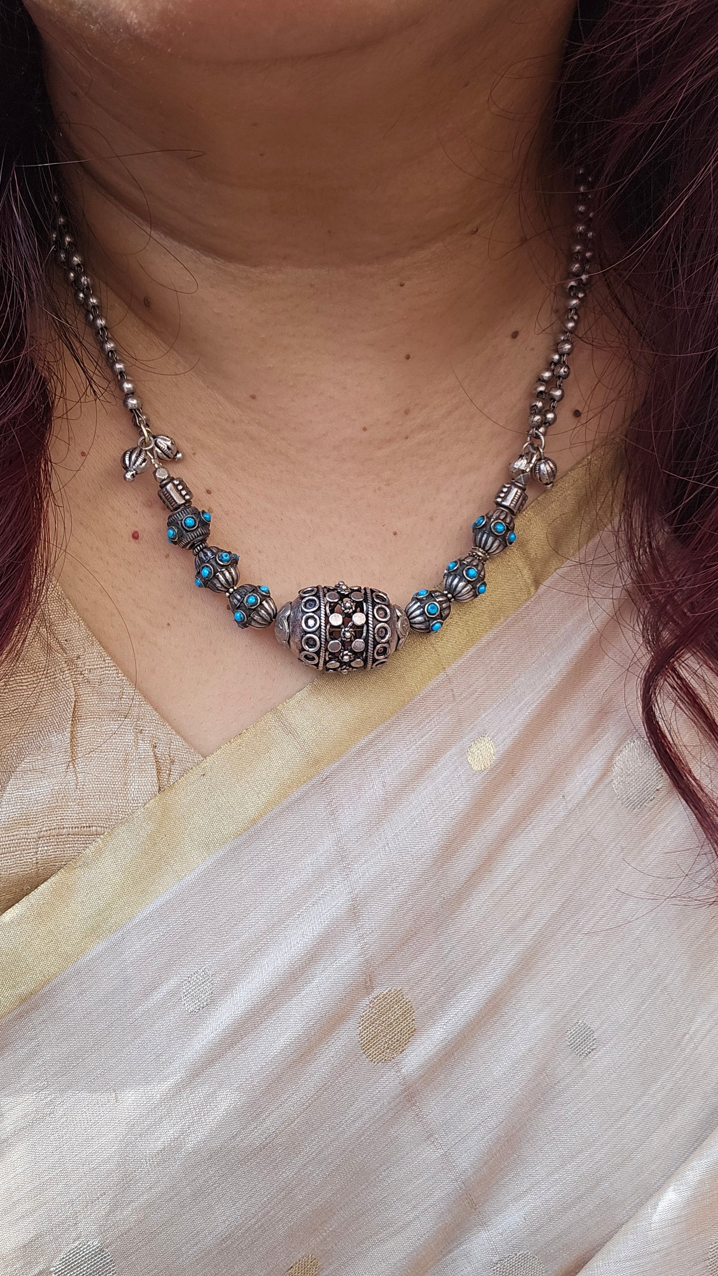 Silver 92.5 beads choker