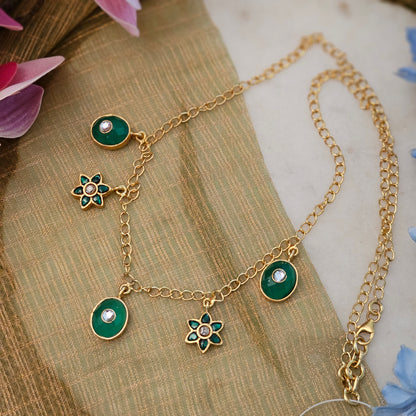 Silver 92.5 moissanite charm necklace