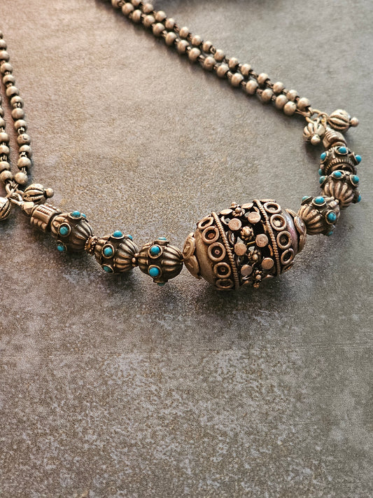 Silver 92.5 beads choker