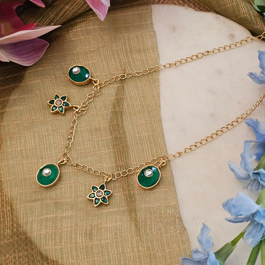 Silver 92.5 moissanite charm necklace