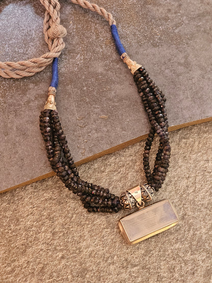 Moonstone iolite necklace